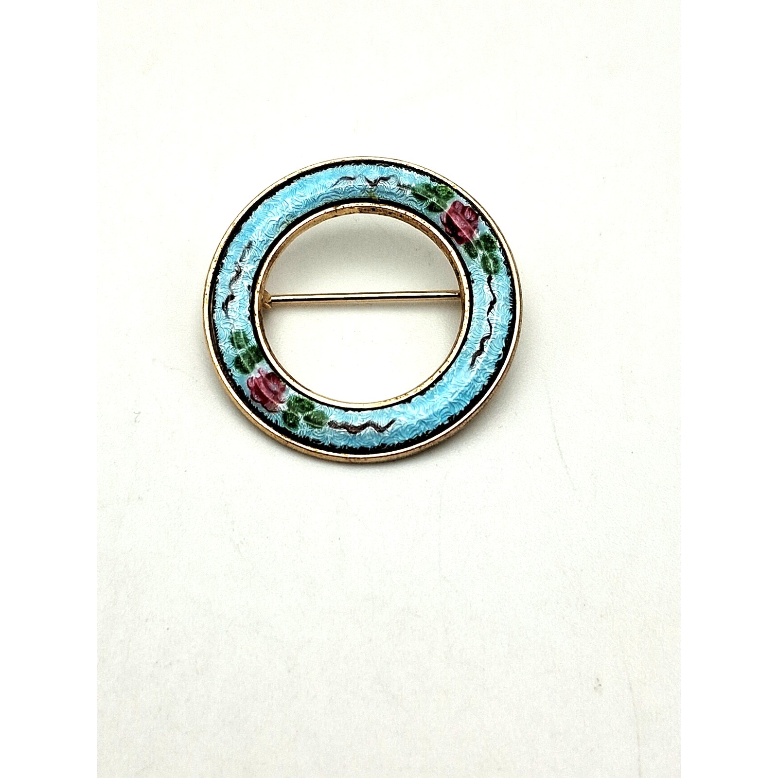 23 Guilloche Enamel Brooch